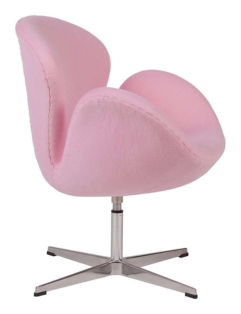 Кресло дизайнерское светло-розовое Swan Chair - изображение 3