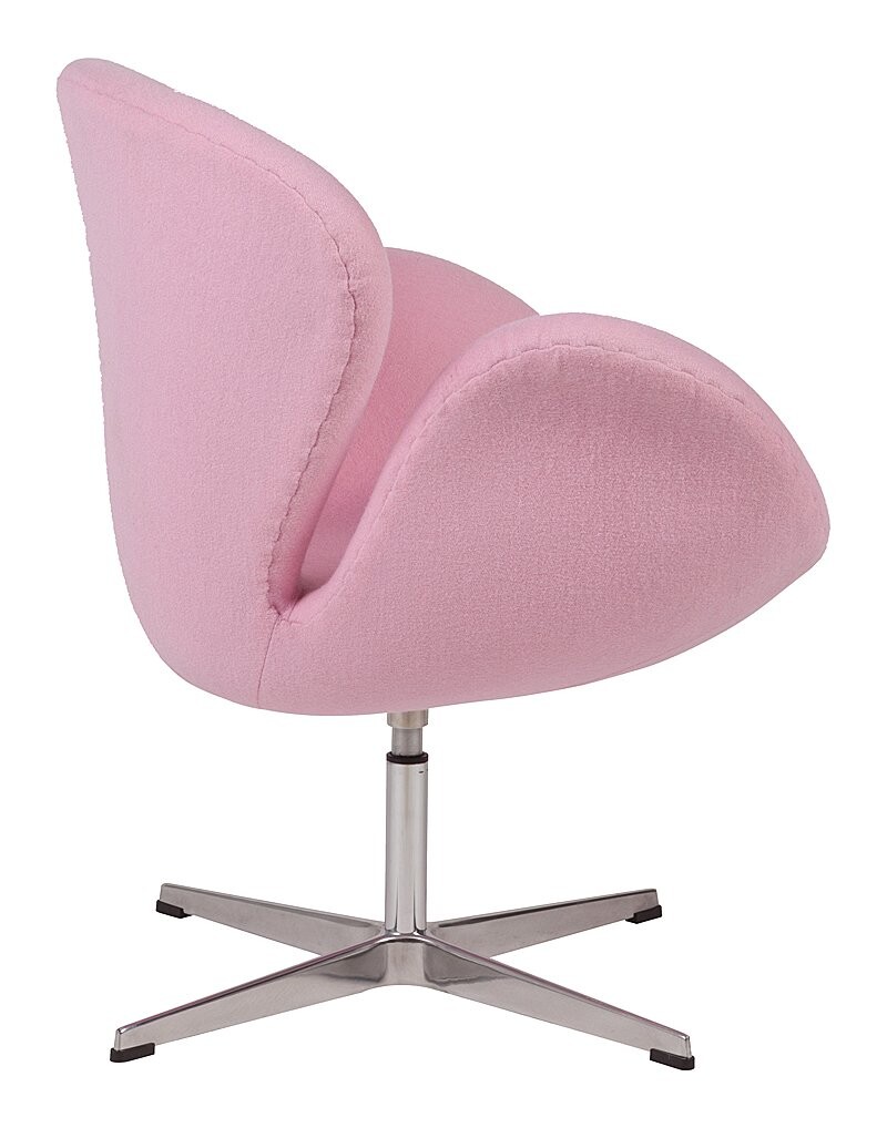 Кресло дизайнерское светло-розовое Swan Chair - изображение 4