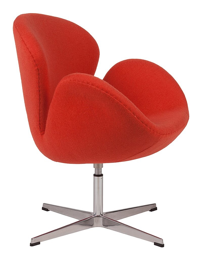 Кресло дизайнерское алое Swan Chair - изображение 4