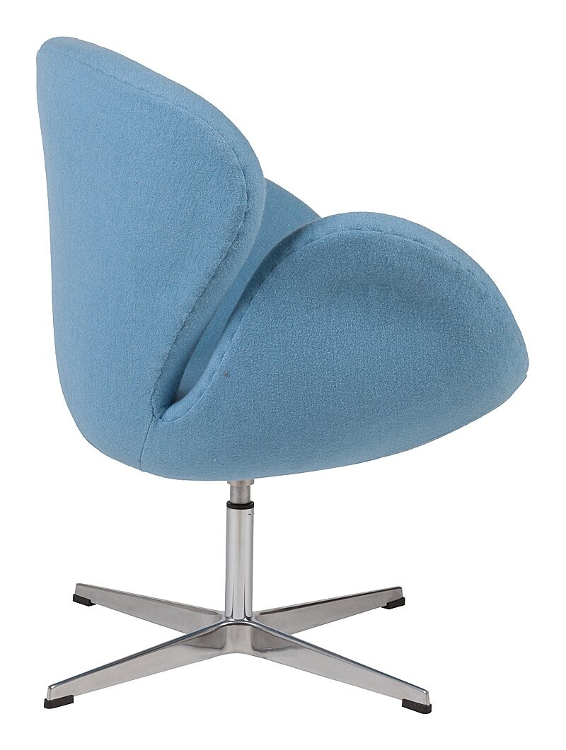 Кресло мягкое поворотное светло-голубое Swan - изображение 5
