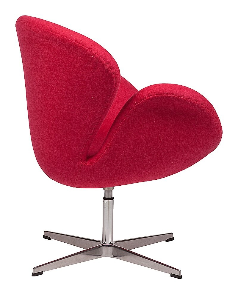 Кресло поворотное с мягкими подлокотниками малиновое Swan - изображение 4
