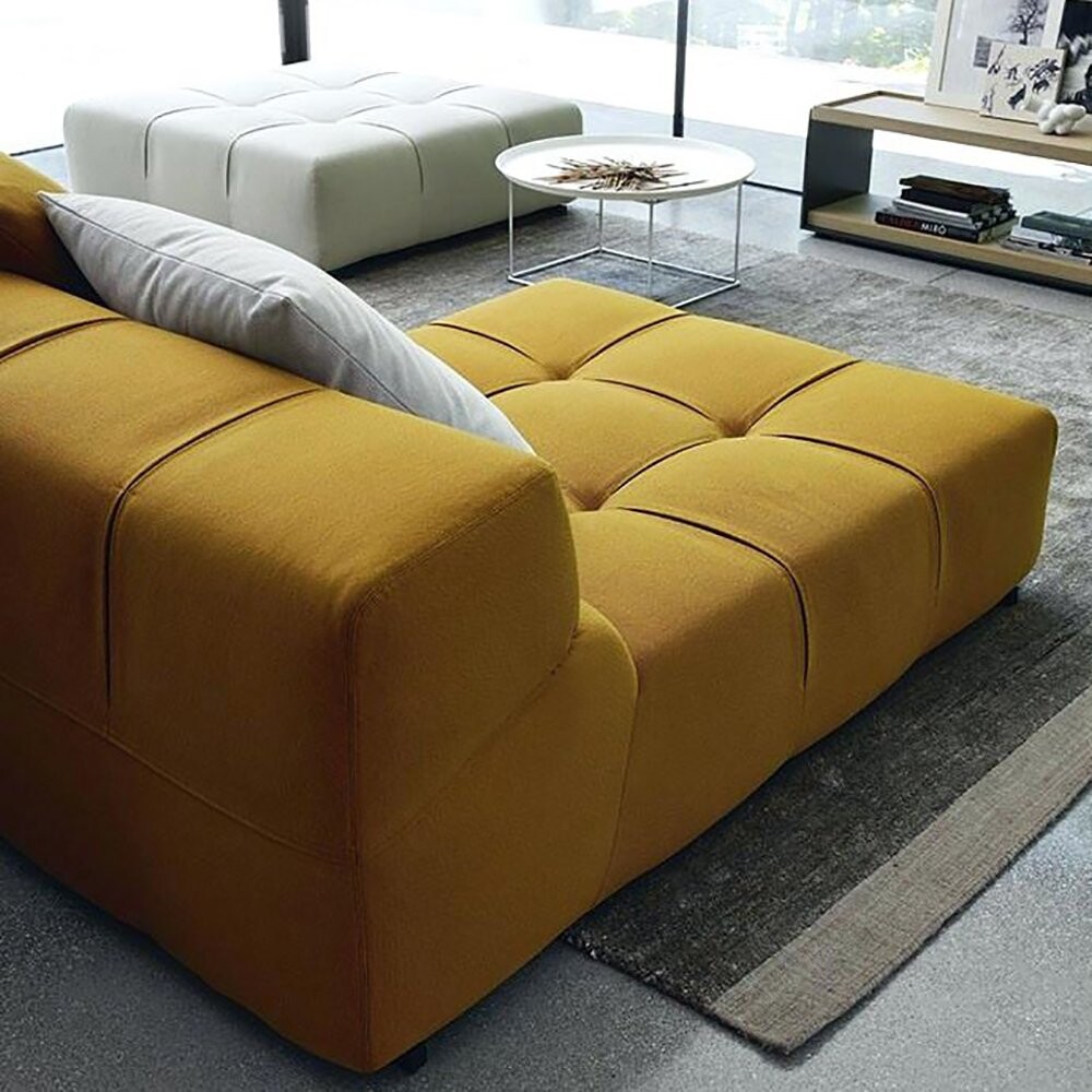 Диван Tufty-Time Sofa угловой модульный серый с оранжевым - изображение 5