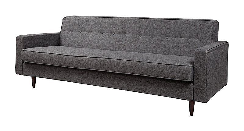 Диван большой прямой темно-серый Bantam Sofa