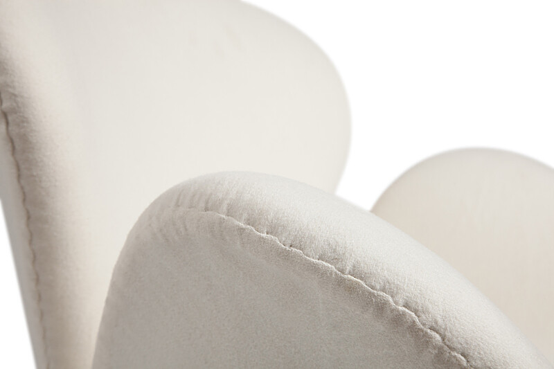 Кресло с мягкими подлокотниками белое Swan - изображение 2