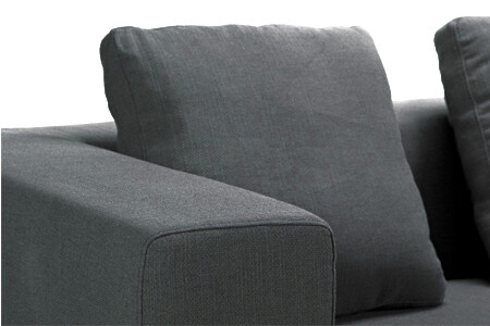 Диван Dadone большой прямой серый кашемир - изображение 2