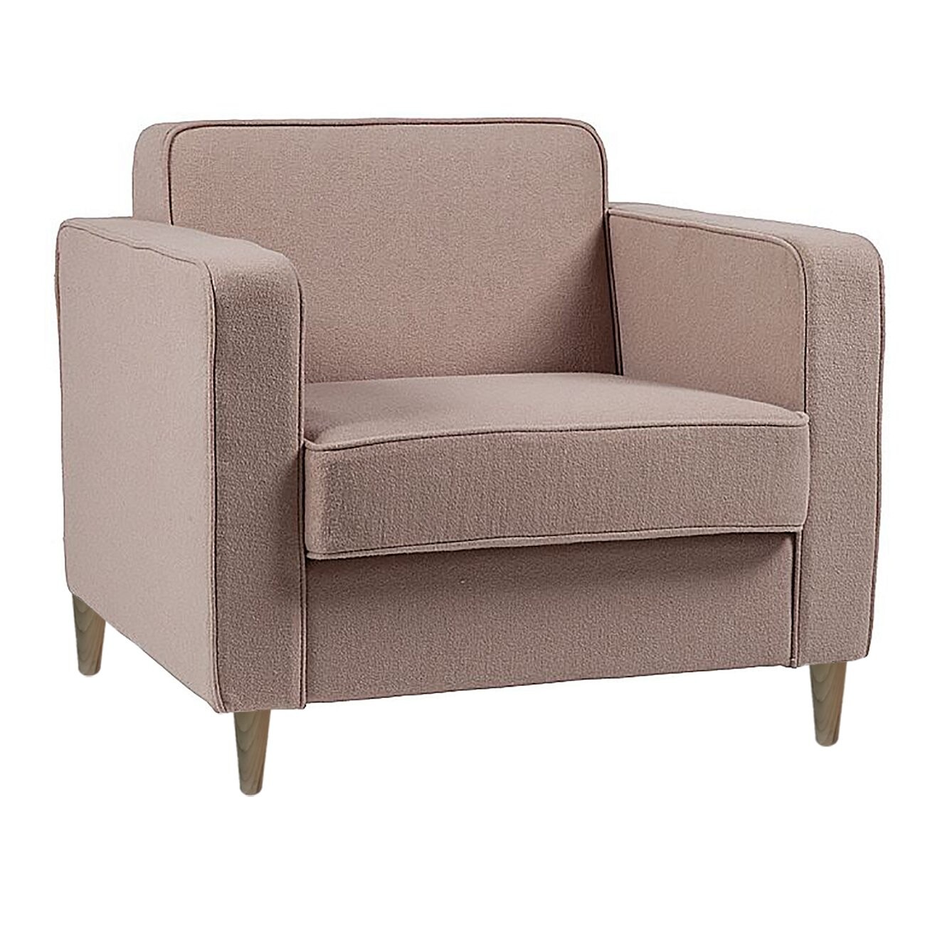 Кресло с мягкими подлокотниками бежевое George - изображение 3