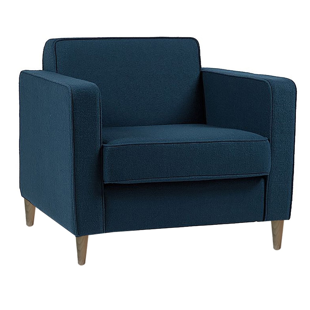 Кресло с мягкими подлокотниками сине-серое George - изображение 3