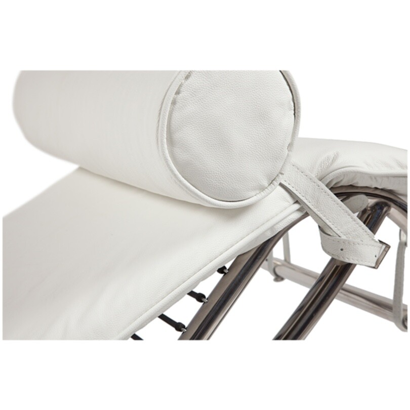 Кушетка белая кожаная LC4 - изображение 2