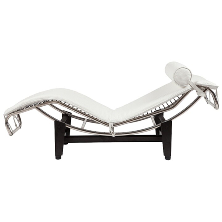 Кушетка белая кожаная LC4 - изображение 3