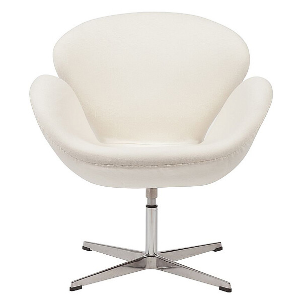 Кресло дизайнерское кремовое Swan Chair - изображение 1