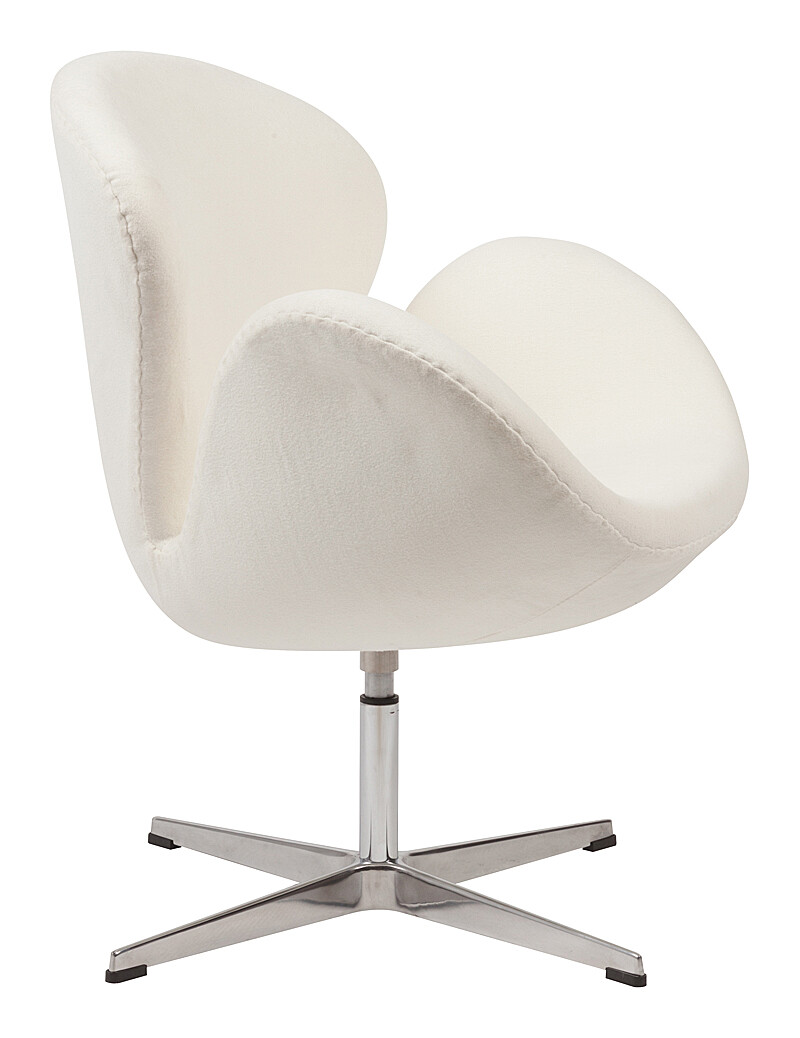 Кресло дизайнерское кремовое Swan Chair - изображение 3