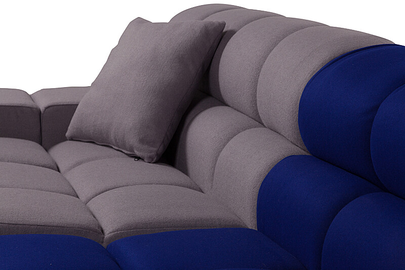 Диван Tufty-Time Sofa угловой модульный серый с синим