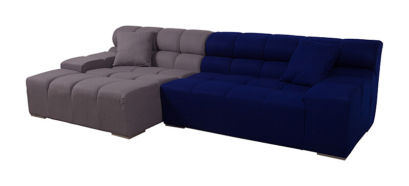 Диван Tufty-Time Sofa угловой модульный серый с синим - изображение 4