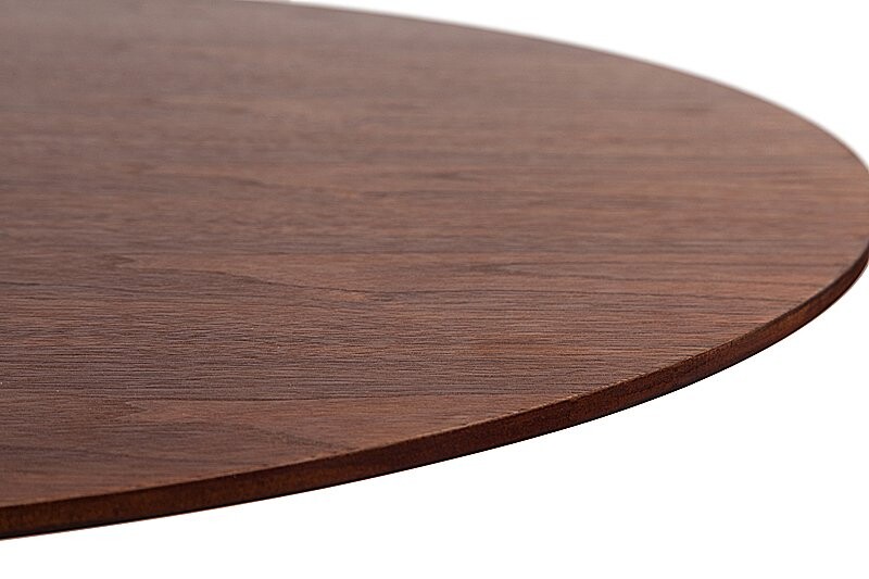 Обеденный стол круглый грецкий орех на белой ножке 90 см Saarinen Dining Table - изображение 2