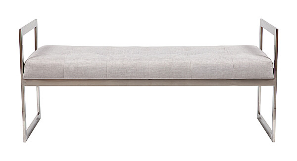 Банкетка на металлокаркасе светло-серая Bench - изображение 1