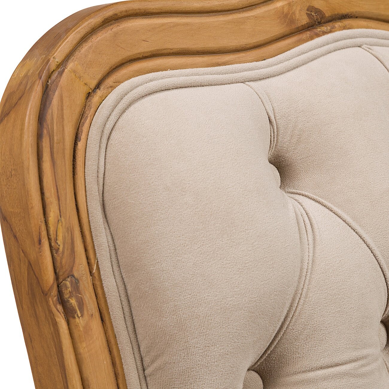 Кресло мягкое с каретной стяжкой бежевое BellaDonna - изображение 2