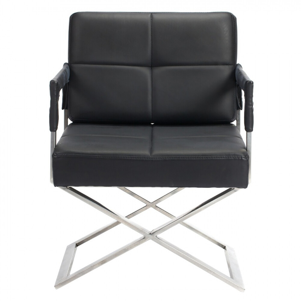 Кресло черное экокожа Aster X Chair