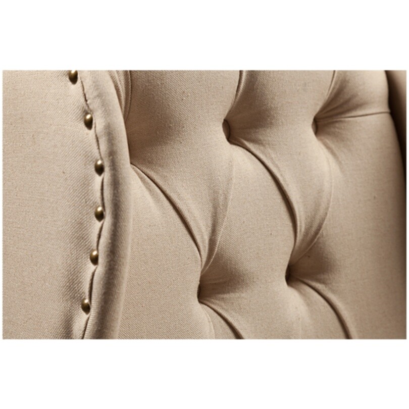 Барный стул с высокой спинкой кремовый лен Maison Barstool - изображение 2