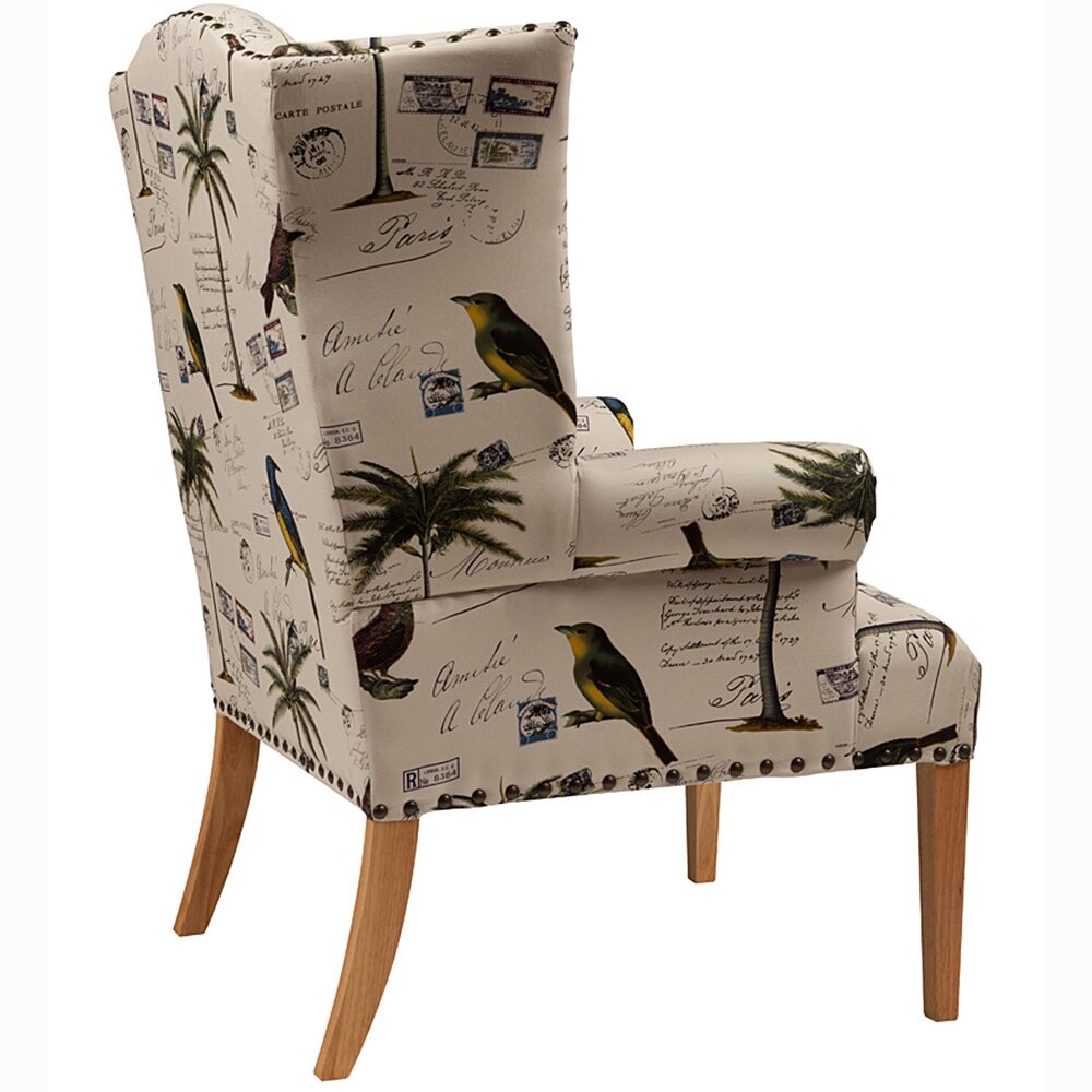 Кресло с мягкими подлокотниками бежевое с черным Quinn Tufted Armchair - изображение 4