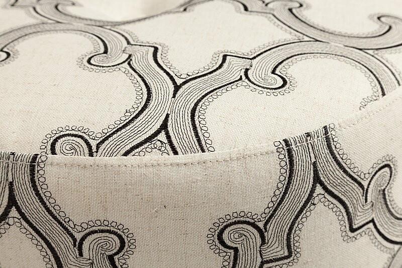 Пуфик с ножками круглый с принтом орнамент Clover Poof - изображение 4