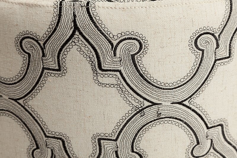 Пуфик с ножками круглый с принтом орнамент Clover Poof - изображение 5