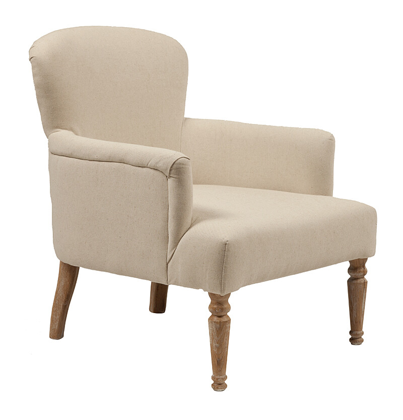 Кресло мягкое с подлокотниками бежевое Balloon Armchair - изображение 4