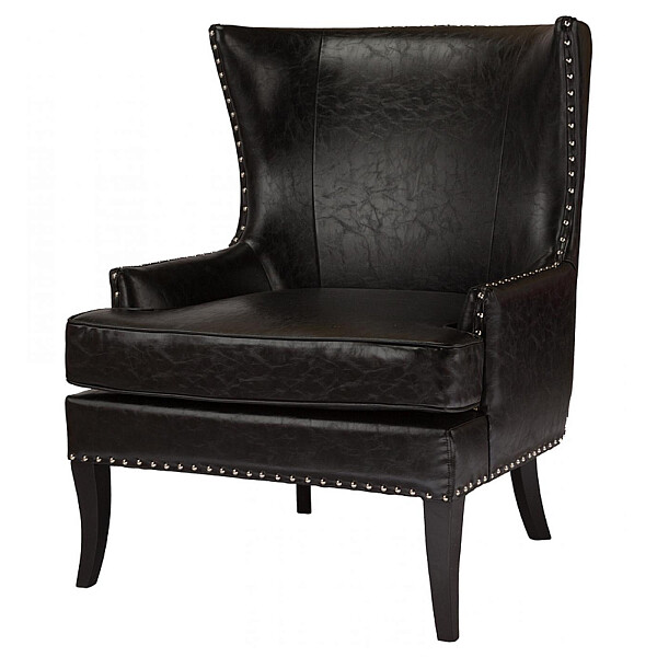 Кресло черное мягкое с ушами Gramercy Club Chair - изображение 1