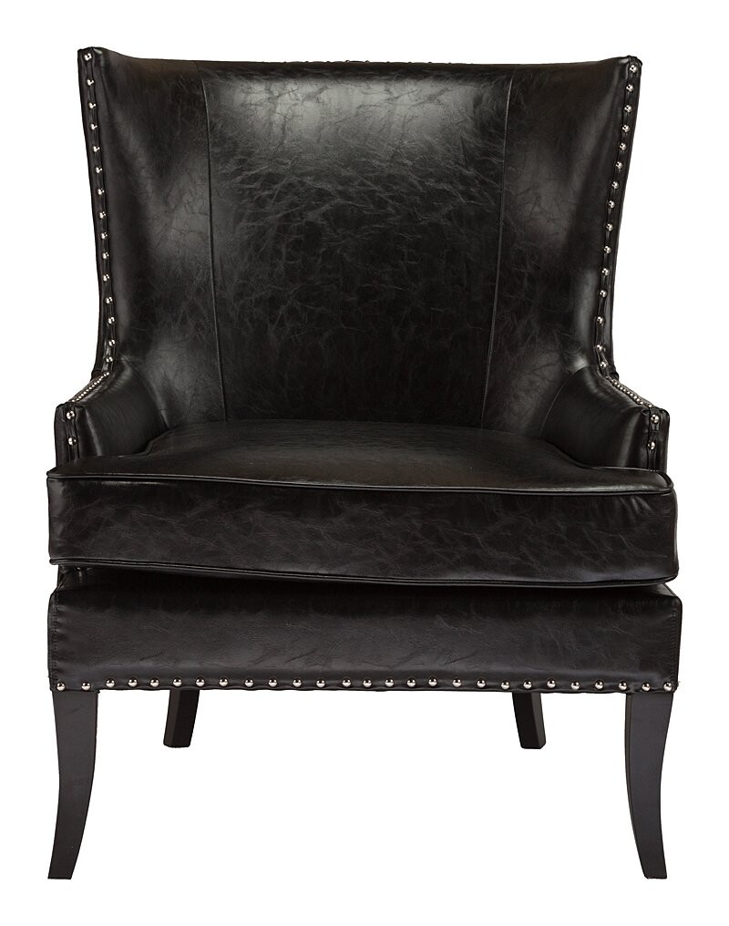 Кресло черное мягкое с ушами Gramercy Club Chair - изображение 3