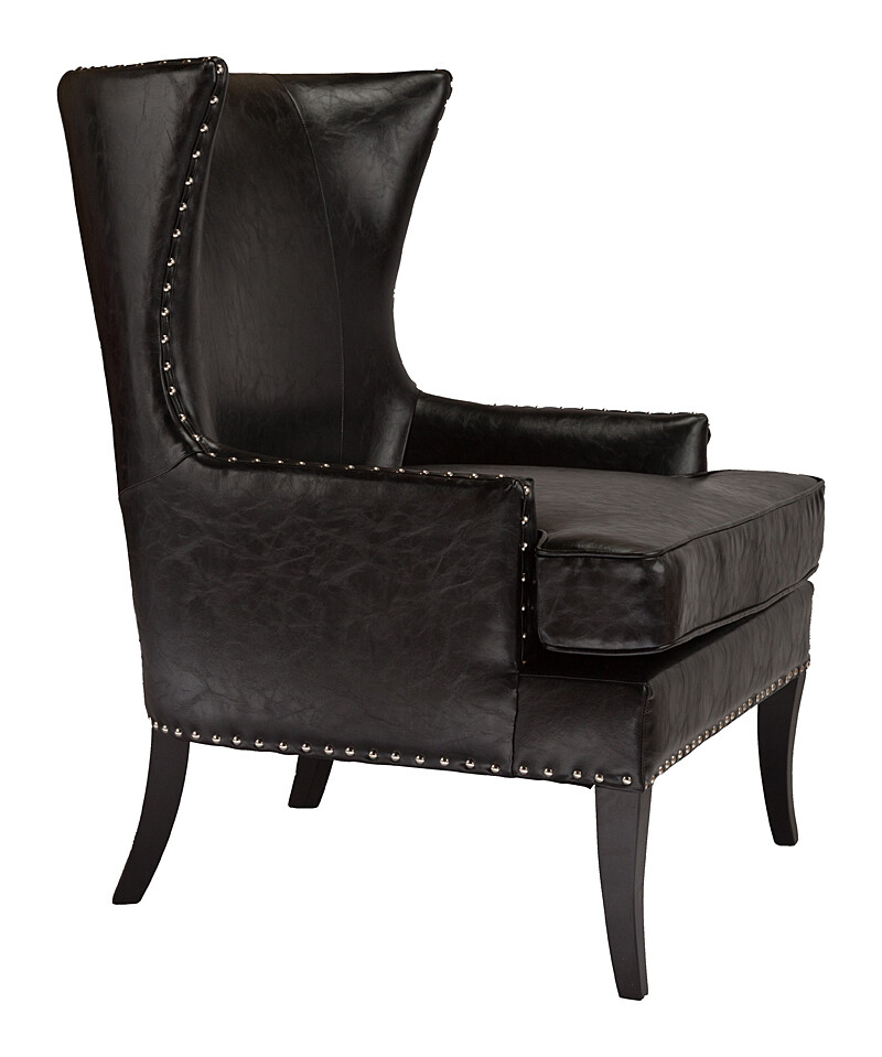 Кресло черное мягкое с ушами Gramercy Club Chair - изображение 4