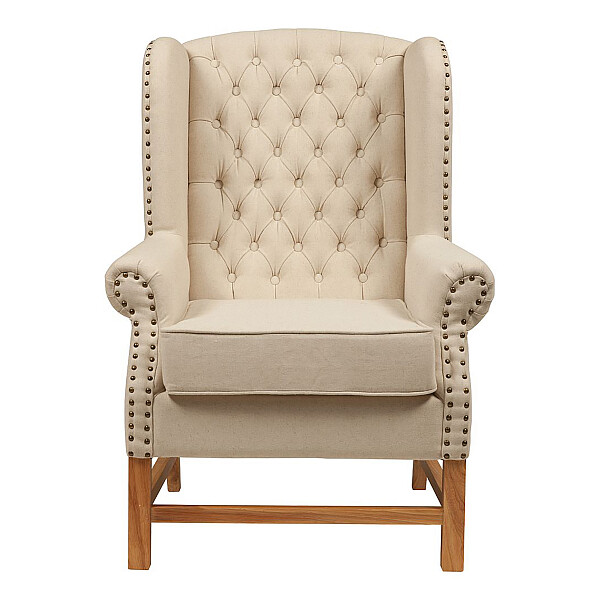 Кресло с мягкими подлокотниками бежевое French Provincial Armchair - изображение 1
