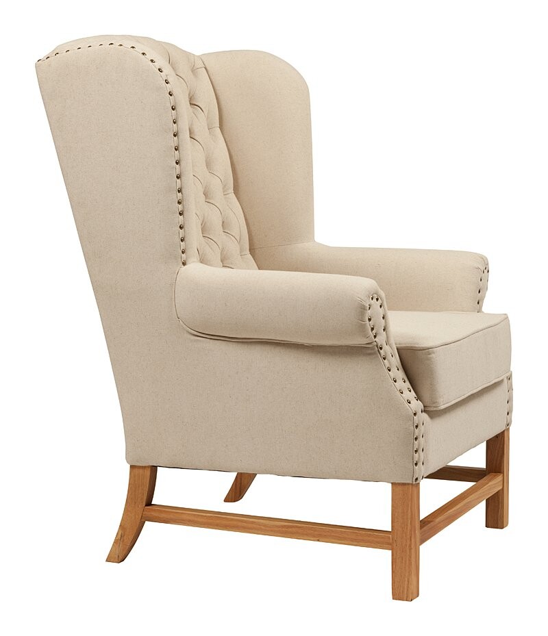 Кресло с мягкими подлокотниками бежевое French Provincial Armchair - изображение 4