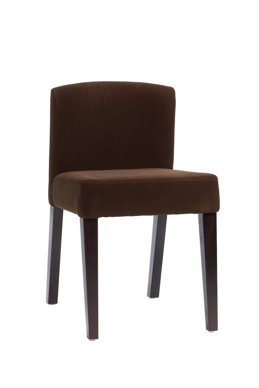 Стул мягкий с низкой спинкой коричневый велюр Junior - изображение 3