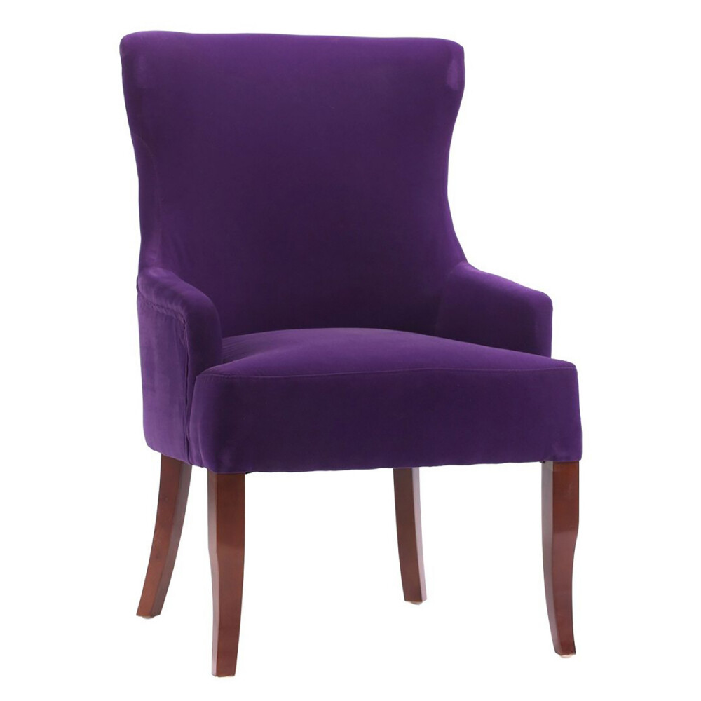 Кресло с мягкими подлокотниками фиолетовое Aldo