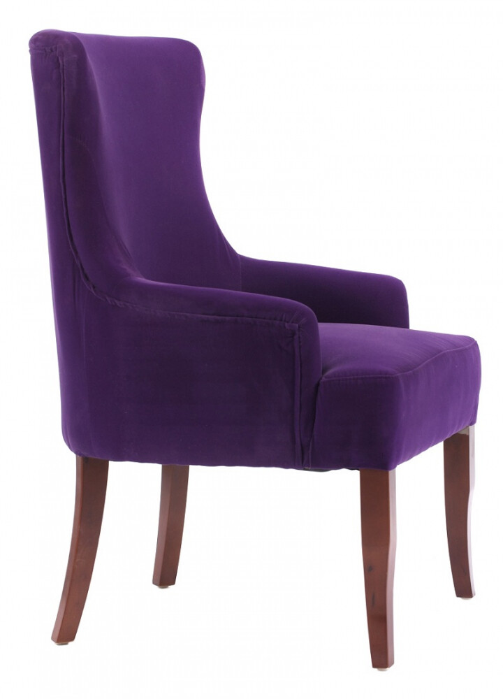 Кресло с мягкими подлокотниками фиолетовое Aldo