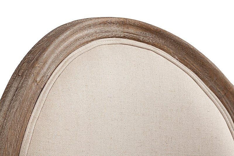 Стул обеденный с медальонной спинкой медный, кремовый лен Vintage French Round - изображение 4