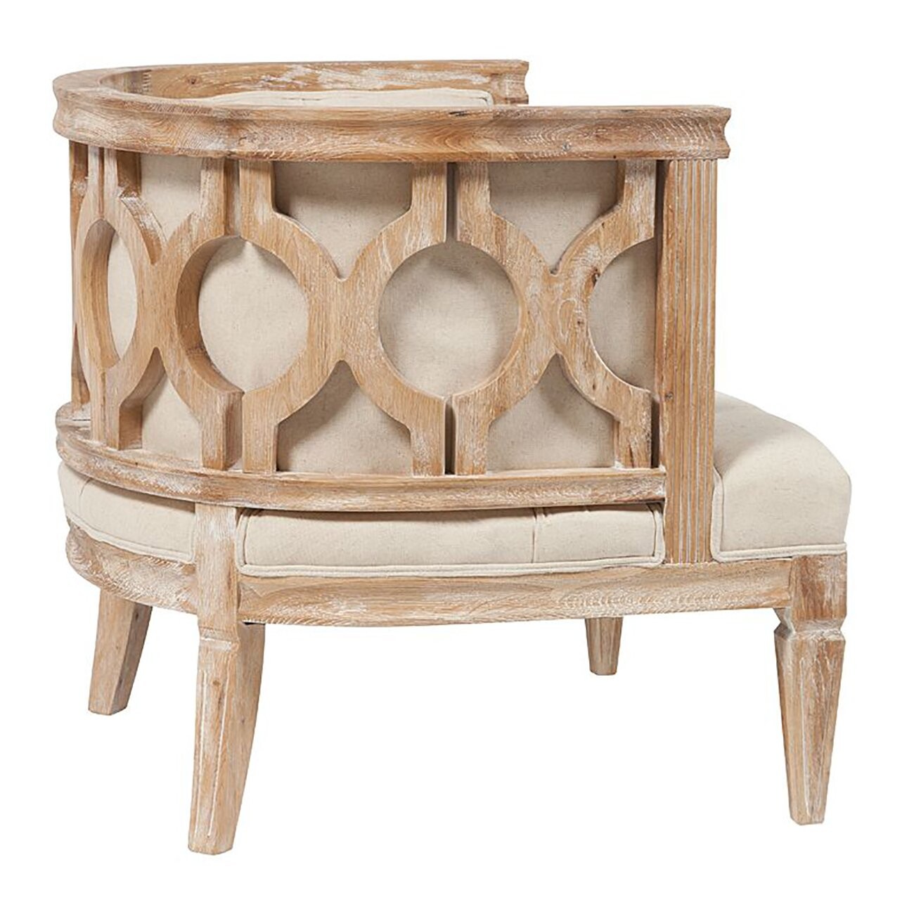 Кресло с деревянными подлокотниками бежевое Westwood Contemporary Chair - изображение 4