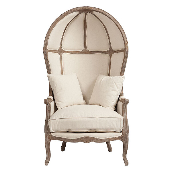 Кресло капюшон белый лен Versailles Chair - изображение 1