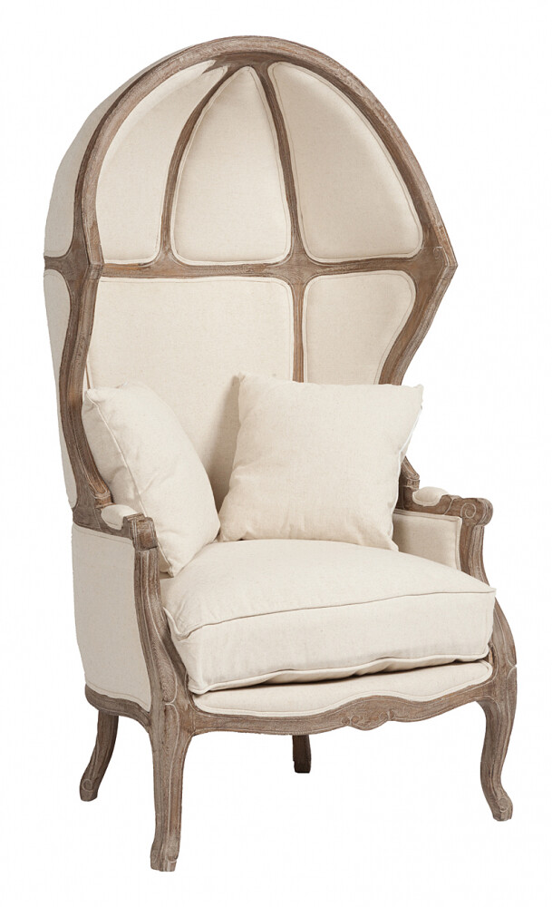 Кресло капюшон белый лен Versailles Chair