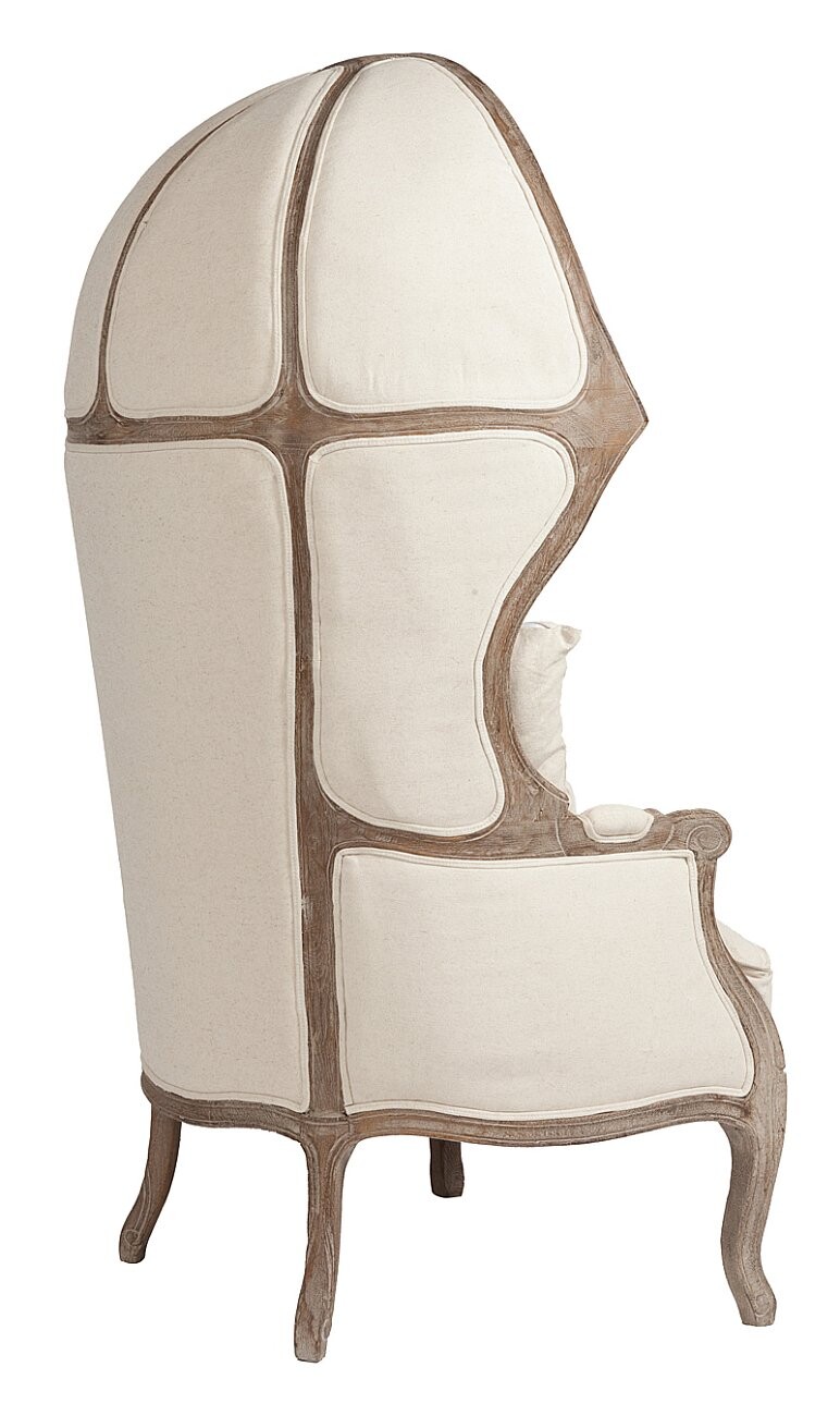 Кресло капюшон белый лен Versailles Chair - изображение 4