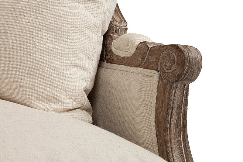 Кресло капюшон белый лен Versailles Chair - изображение 6