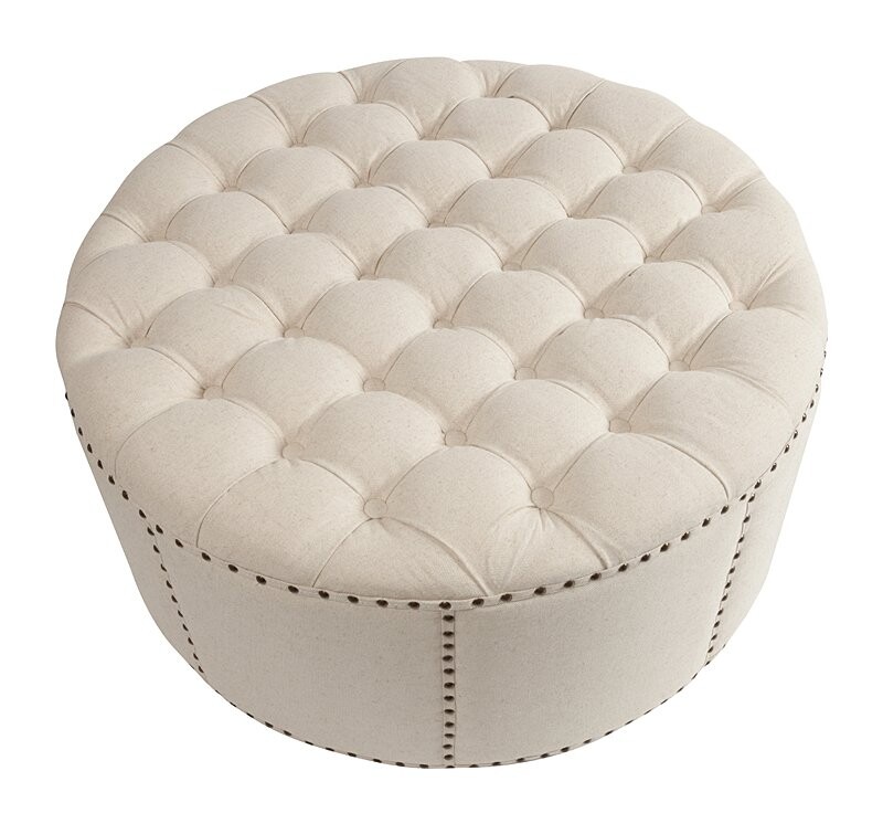 Оттоманка белая круглая Julian - изображение 2