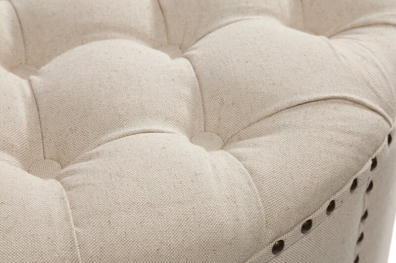 Оттоманка белая круглая Julian - изображение 3