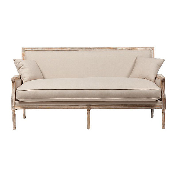 Диван Auguste Salon Bench with Burlap прямой бежевый - изображение 1