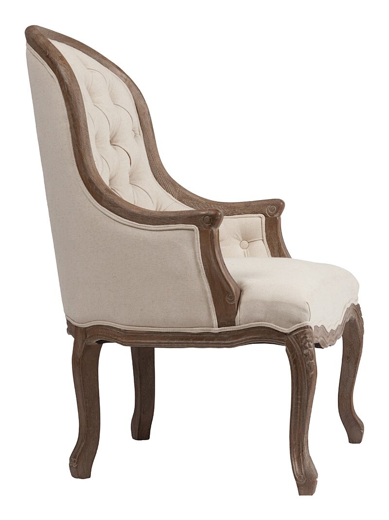 Кресло мягкое бежевое с каретной стяжкой Armstrong - изображение 4