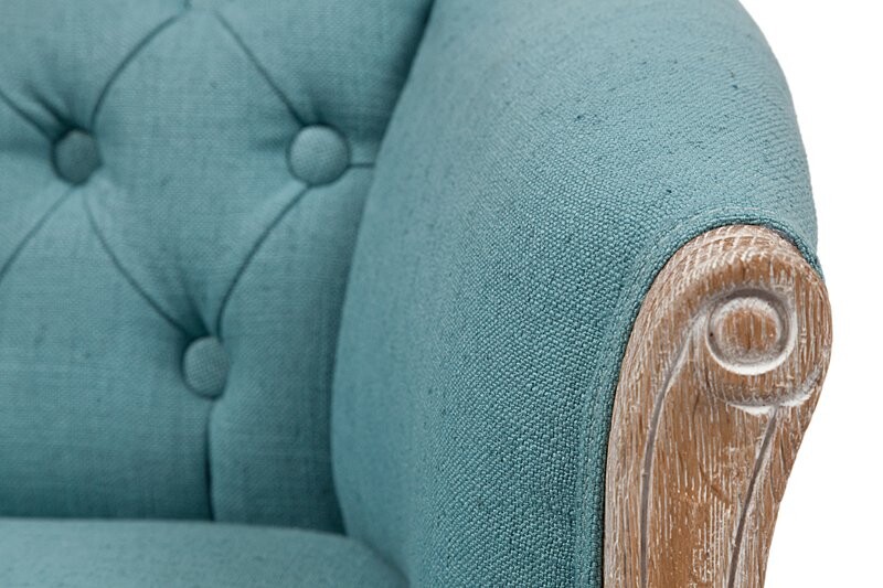 Кресло с мягкими подлокотниками бирюзовое Cabriole Elizabeth - изображение 2