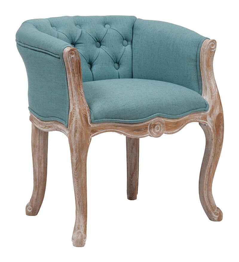 Кресло с мягкими подлокотниками бирюзовое Cabriole Elizabeth - изображение 3