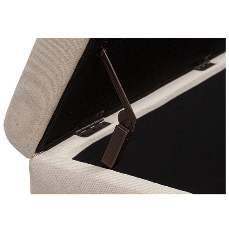 Банкетка 122 см бежевая Dean Upholstered Storag - изображение 5