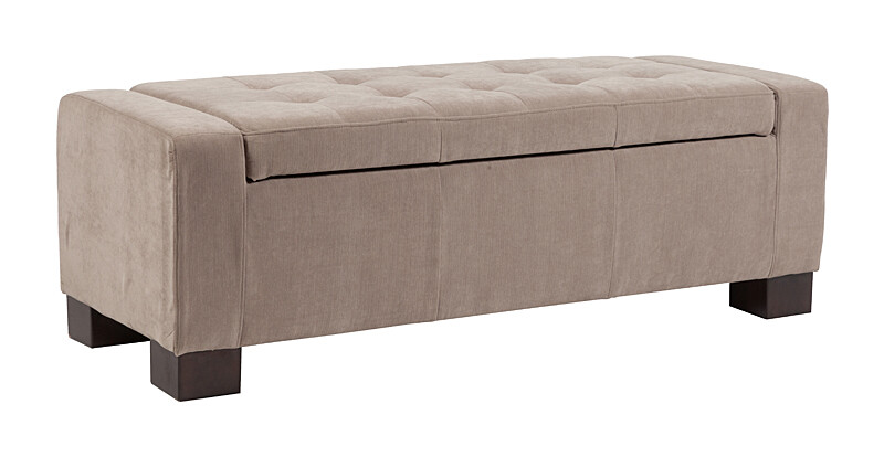 Банкетка с ящиком для хранения серая Curious - изображение 2