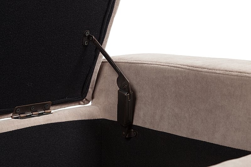 Банкетка с ящиком для хранения серая Curious - изображение 4