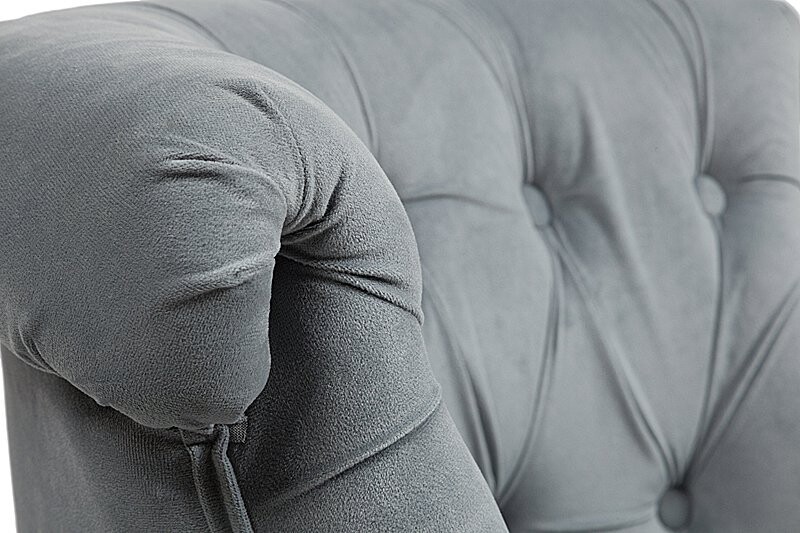 Кресло маленькое серо-синее со стяжкой Amelie - изображение 2